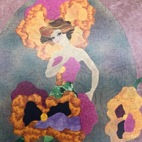 Vtg Miss Pansy Applique Pattern #19 By Reva Roark Stewart 1995 with Fabric Face - Picture 3 of 7